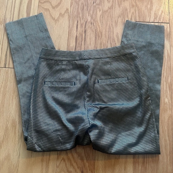 Ann Taylor Gold and Black Straight Leg Pants 0P - Picture 3 of 3